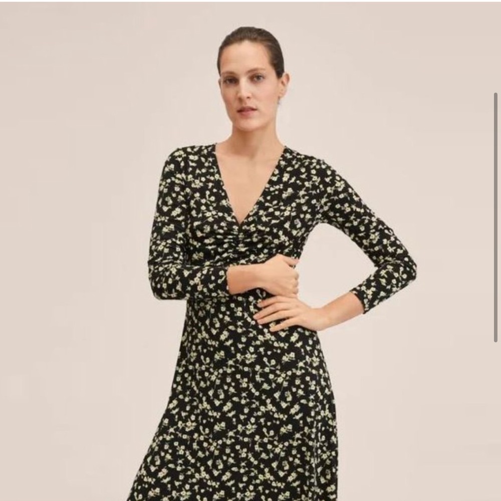 NWT Mango Floral Print Midi Dress